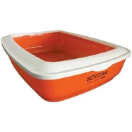 Scream Rectangle Litter Tray Loud Orange 50X35X14Cm