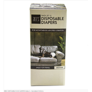 Zeez Disposable Dog Diapers Medium - 12Pk (Waist 35-52Cm)