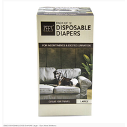 Zeez Disposable Dog Diapers Large - 12Pk (Waist 38-56Cm)