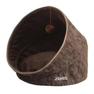 ZEEZ POP UP PET CAVE WITH CUSHION Bark Brown 47x47x69cm