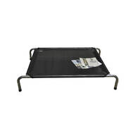 ZEEZ PLATINUM ELEVATED PET BED Black Small 80x56x15cm