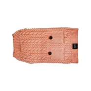 Zeez Cable Knitted Dog Sweater Medium 32Cm - Musk Pink