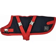 Zeez Supreme Dachshund Dog Coat Size 17 (43.5Cm) Navy Stone/Red