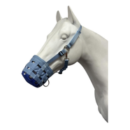 Eureka Grazing Muzzle [PONY] - Light Blue/Royal