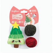 HugSmart MEOW BUDDIES CHRISTMAS XMAS TEE AND BALLS 3pk