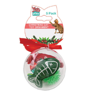 Kitty Play Christmas Cat Toy Ornament 5 Pack