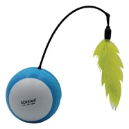 Scream Roll-O Tumbling Ball Cat Toy Loud Green & Blue 21Cm