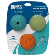 Chuckit! Fetch Medley Balls Gen1 Medium 6Cm - 3Pk