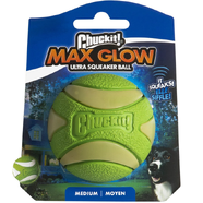 Chuckit! Max Glow Ultra Squeaker Ball Medium (1pk)