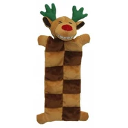 Multipet Christmas Reindeer Loofa Dog Squeaker Mat 33Cm