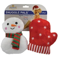 Snuggle Pals Christmas Snowman & Mitten Plush Cookies 2 Pack