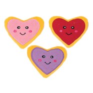 ZippyPaws Miniz Valentines Heart Cookies 3pk 