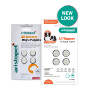 Aristopet Allwormer for Dogs & Puppies 10kg Tablets 4 pack 