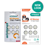 Aristopet Allwormer  for Dogs & Puppies 10kg Tablets 6 pack