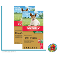 Advantix Green Dogs and Puppies up to 4kg 12 pck (2 x 6 packs) Flea and Tick Control