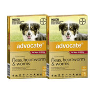 Advocate Red for Large Dogs 10-25kg 12pk ( 2 x 6pks)
