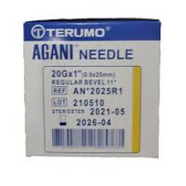 Terumo Agani Needles Box of 100 - 20G 1 INCH