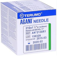 Terumo Agani Needles Box of 100 - 21G 1 1/2 INCH