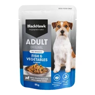 Black Hawk Adult Original Fish & Vegetables Wet Dog Food 85g x 12