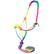 Bambino Knotted Halter & Lead - Rainbow (Cob/Full)