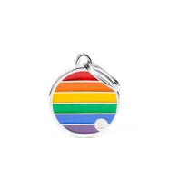 Pet ID Tag Rainbow Circle Sml