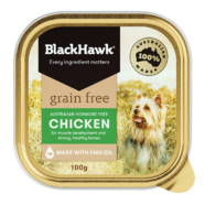BlackHawk Canine Adult Grain Free Chicken & Rice 9 x 100g