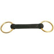 Loose Brass Ring Snaffle With Flexible Rubber Pony 11.5cm