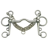 Stainless Steel Pelham Bit w/Port Mouth PONY