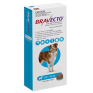 Bravecto Chewable Tablets for Large Dogs 20 - 40kg (Blue)