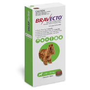 Bravecto Chewable Tablets for Medium Dogs 10 - 20kg (Green)
