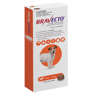 Bravecto Chewable Tablets for Small Dogs 4.5 - 10kg (Orange)