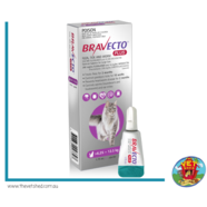 Bravecto Plus for Large Cats (>6.25 – 12.5kg) Purple x 1 pack,  2 months full protection from Ticks, fleas, heartworm, worms and ear mites