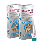 Bravecto Plus for Medium Cats (>2.8-6.25kg) Blue x 2pk