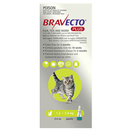 Bravecto Plus for Small Cats (1.2-2.8kg) Green
