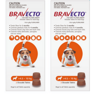 Bravecto for Small Dogs 4.5-10kg x 4 Chews (12 month treatment pack)