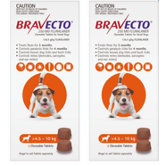 Bravecto for Small Dogs 4.5-10kg x 4 Chews (12 month treatment pack)