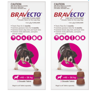 Bravecto for Extra Large Dogs 40 - 56 kg x 4 Chews (12 months treatment) 