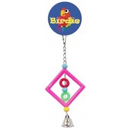 Birdie Small Plastic Squares with Beads Bird toy
