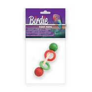 Birdie Barbell Foot Toy with Acrylic Rings 16x3.5cm