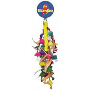 Birdie Jumbo Leather Beads and Rope Toy
