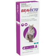 Bravecto Spot on for Large cats >6.25 - 12.5kg pack of 2 Tick and Flea control 