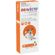 Bravecto SPOT ON for Small Dogs 4.5-10kg Single dose flea and Tick control 