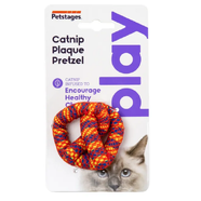 Petstages Catnip Plaque Away Pretzel Cat Toy