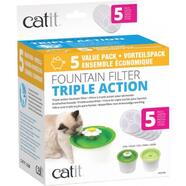 Catit 2.0 Senses Flower Water Fountain Water Softening Filter Set 5 Pack