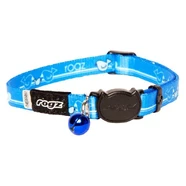 Rogz Kiddycat Safety Release Collar Blue Royal Birds Xsml
