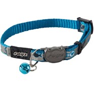 Rogz ReflectoCat Collar - Blue Fish XSmall