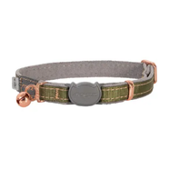 Rogz Urbancat Safeloc Collar For Cats - Olive Twist
