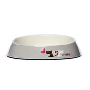 Rogz Fishcake Cat Bowl Grey Heart Tails