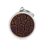 Pet ID Tag Bronx Tuscan Leather Brown **SALE** 