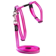 Rogz Alleycat Harness & Lead Set Pink Sml